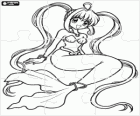Mermaid Melody Puzzle. Puzzle of Lucia or Luchia, the mermaid princess of the North Pacific Ocean