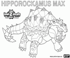 Hipporockamus Max. Invizimals Shadow Zone. A formidable warrior of enormous size and strong legs that spends all day crying