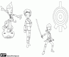 Odd and Ulrich help to Aelita in the virtual reality of Code Lyoko