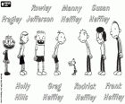 Diary of a Wimpy Kid. Greg, his friends and his family are the protagonists of the stories