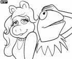 Miss Piggy and Kermit the Frog