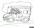 Baby Animal eating an ice cream and driving a van of icecreams. Muppet Babies
