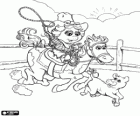 Baby Piggy, the Muppet Baby Miss Piggy is a cowgirl