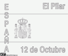 October 12, Spain's national holiday, Day of the Virgen del Pilar and celebration of Hispanic Heritage