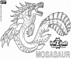 Mosasaur. Invizimals Shadow Zone. Authentic sea monster with powerful fins and strong jaws