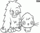 Furi and Poppet, two funny monsters from Moshi Monsters