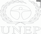 UNEP logo, United Nations Environment Programme. UNEP, acronym in english