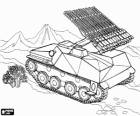 All-terrain military vehicle with missile launchers