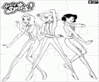 Totally Spies Puzzle. Superspies's team of Totally Spies. Sam, Clover and Alex with their spy suits