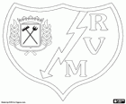 Emblem of Rayo Vallecano, from the neighbourhood of Vallecas, Madrid 