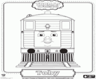 Toby, the old-fashioned brown locomotive No. 7 from Thomas and friends