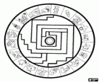Representation of the mystical aztec calendar