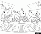 The astronauts Backyardigans Austin, Uniqua and Pablo begin the adventures in Mission to Mars
