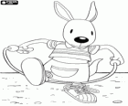 Josie the kangaroo jumping rope. A character from The Koala Brothers