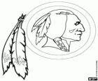 Washington Redskins logo, american football franchise in NFC East Division, Landover, Maryland and Ashburn, Virginia