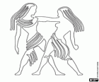 Gemini. The twins. Third sign of the zodiac. Latin name Gemini