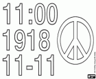 Remembrance Day or Armistice Day, commemorating the end of the First World War. The armistice was effective at 11 am on day 11 of month 11, 1918