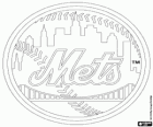 New York Mets logo, professional baseball team in the National League, East Division, Queens, New York City, New York