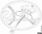 New York Yankees logo, professional baseball team in the American League East Division, New York City