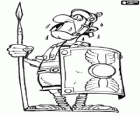 Roman soldier sweat of fear when thinking of Asterix and Obelix