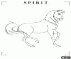 The stallion of the Cimarron, Spirit, view from side