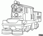 Irving, the small locomotive which is responsible for rubbish and recycling