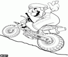 Mario Bros on a motorcycle