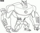 Armodrillo, robust alien like an armadillo robot from the planet Terraexcava. Ben 10 Ultimate Alien