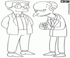 Charles Montgomery Burns and Waylon Smithers, the owner of the Springfield nuclear power plant and his assistant