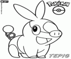 Tepig, this pig is the initial pokémon type fire from Teselia. Pokabu