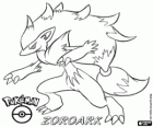 Zoroark, this pokémon resembling a Fox is the evolution of Zorua