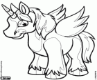 Uni from Neopets. The winged unicorn