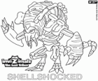 Shellshocked, latest evolution. Invizimals The Lost Tribes. An eccentric magical creature who lives alone in the caves