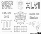 Super Bowl 2012. New England Patriots vs. New York Giants. Lucas Oil Stadium, Indianapolis, February 5, 2012