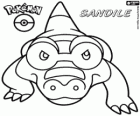 Sandile or Meguroko, a pokémon crocodile type ground and dark. Sandile evolves to Krokorok and Krookodile