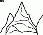 Peaks or high mountain