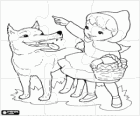 Red Riding Hood Puzzle. In the forest Little Red Riding Hood meets the wolf and tells him she is going to visit her grandmother