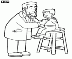 The doctor with his patient, a child