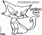 Purrloin, Choroneko in Japanese, feline Pokémon that evolves into Liepard