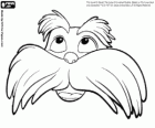 Dr. Seuss' The Lorax. The face of the character created by writer Dr.Seuss