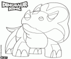 Gabu, Chomp, the Team-D strongest dinosaur, the triceratops from Dinosaur King