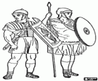 Infantry soldiers of the Roman Empire's army, the legionaries