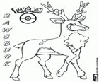 Mebukijka, Sawsbuck in spring. The Deer Pokémon reflects the seasons in its horns