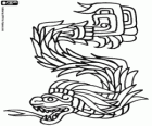 Kukulkan, the plumed serpent. The Mayan God of the Sky
