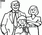 A family consisting of a father, a mother and a son