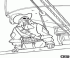 Pirate captain aboard his ship