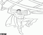Superman in a sample of his extraordinary strength