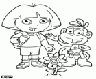 Two great friends, Dora and Boots