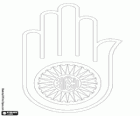The Jaina hand, symbol of Jainism