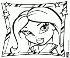 Face of a beautiful Bratz young girl